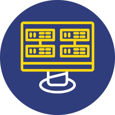 veri merkezi simgesi vektör illüstrasyonu