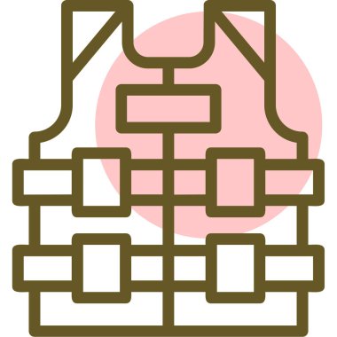 Bir bina simgesinin vektör illüstrasyonu