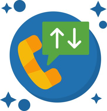 telefon desteği simgesi, düz tasarım