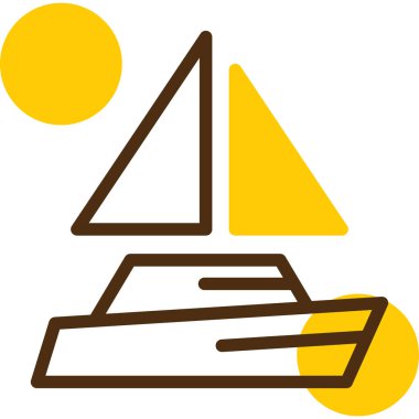 Gemi simgesi vektör illüstrasyonu