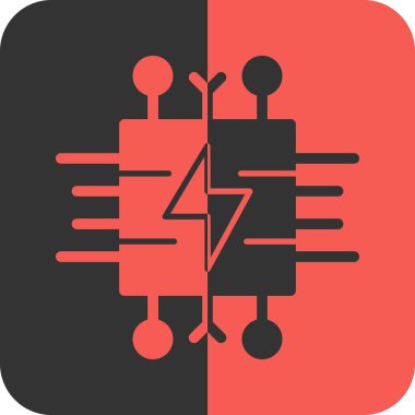 İki renkli devre kartı simgesi