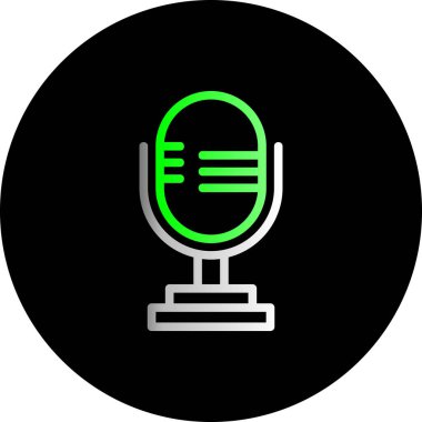 radyo mikrofon simgesi, düz tasarım