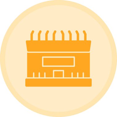 Modern binanın vektör illüstrasyonu