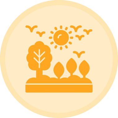 Bir ağaç simgesinin vektör illüstrasyonu