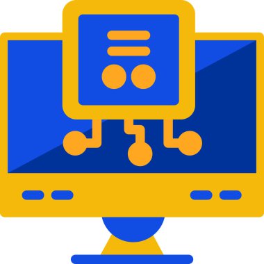 Bilgisayar. Web simgesi basit tasarım