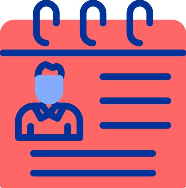 ID kart simgesi vektör illüstrasyonu