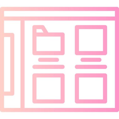 Tarayıcı penceresi web simgesi ana hat biçiminde