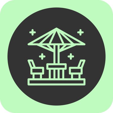 park simgesi vektör illüstrasyonu