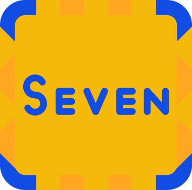 yedi web simgesi basit illüstrasyon