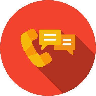 Düz biçimli telefon konuşma simgesi