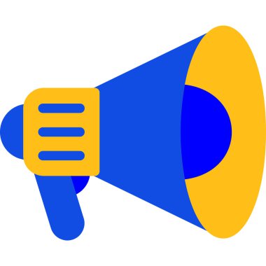 Megafon. Web simgesi basit illüstrasyon