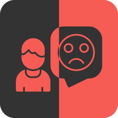 üzgün yüz simgesi, düz tasarım