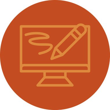 Kalem. Web simgesi basit illüstrasyon