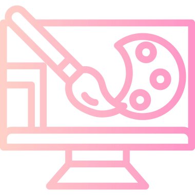 Ağ simgesi. Web için mikroskop vektör simgelerinin basit çizimi