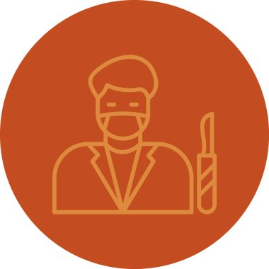 Bıçaklı bir adamın vektör çizimi