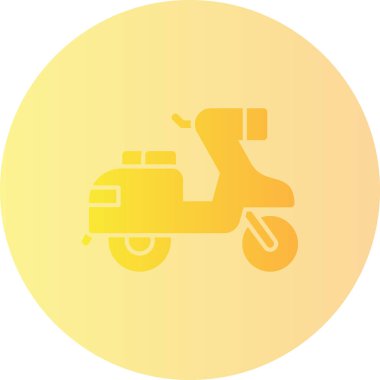 Motorsiklet. Web simgesi basit illüstrasyon