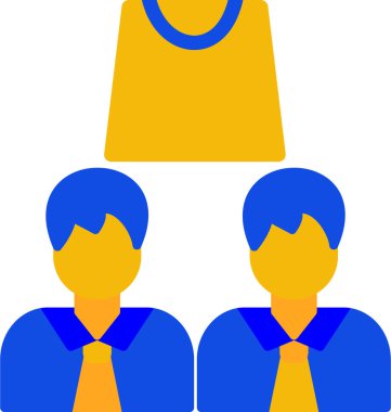 iş adamları ofis simgesi düz stil