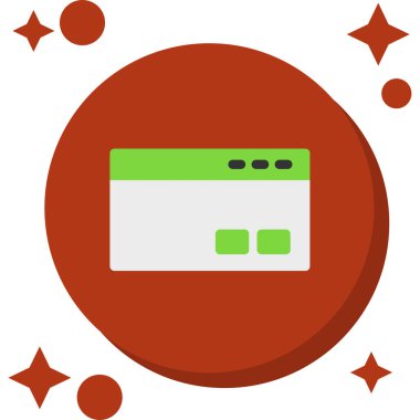 Bilgisayar. Web simgesi basit tasarım