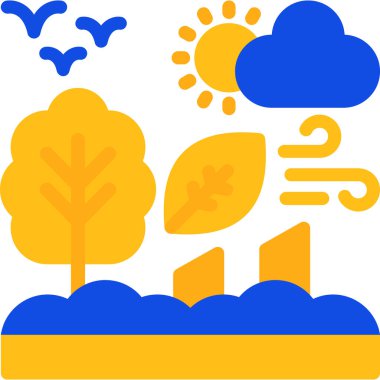 Sonbahar orman ikonu vektör illüstrasyonuName