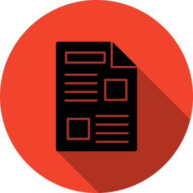 Belge simgesinin vektör illüstrasyonu