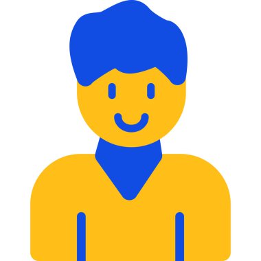 avatar erkek kişi simgesi düz stil