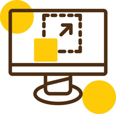 Bilgisayar. Web simgesi basit illüstrasyon