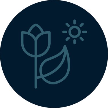 Yaprak simgesi soyut bir grupta izole edildi