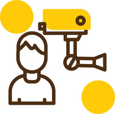 CCTV güvenlik kamerasının vektör illüstrasyonu