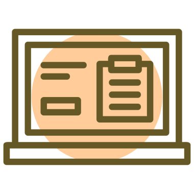 Web sayfası simgesi renk ana hatları vektörü