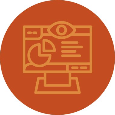 Yuvarlak bir simgenin vektör simgesi