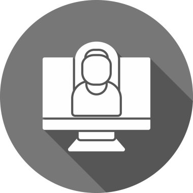 Bilgisayarlı bir dizüstü bilgisayarın vektör çizimi