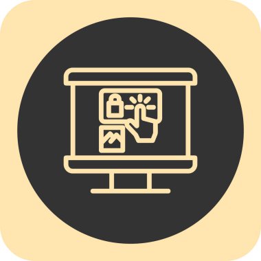 vektör lcd simgesi illüstrasyonu