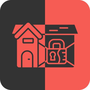 Modern bina ikonunun vektör illüstrasyonu.