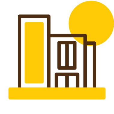 şehir simgesi, vektör illüstrasyonu