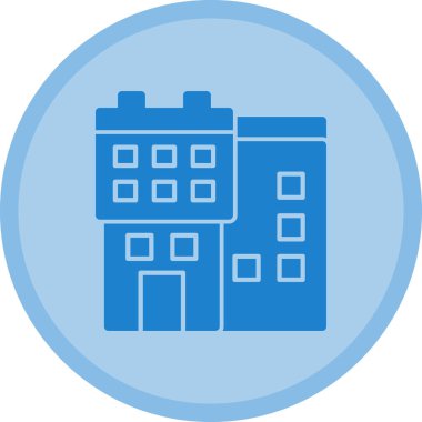 Bina. Web simgesi basit illüstrasyon