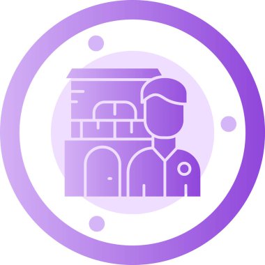 Modern binanın vektör illüstrasyonu