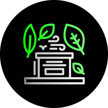 Bir ağaç simgesinin vektör illüstrasyonu