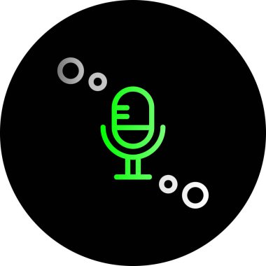 Mikrofon. Web simgesi basit illüstrasyon