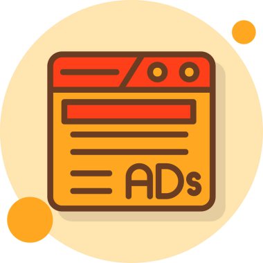 Reklamcılık reklam simgesi - ana hatları - biçiminde