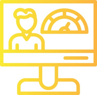 bilgisayar izleme simgesi, vektör illüstrasyonu