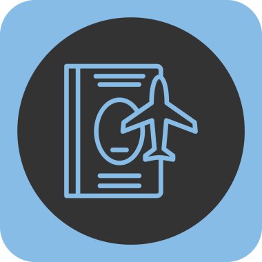 Soyut arka grupta pasaport simgesi izole edildi