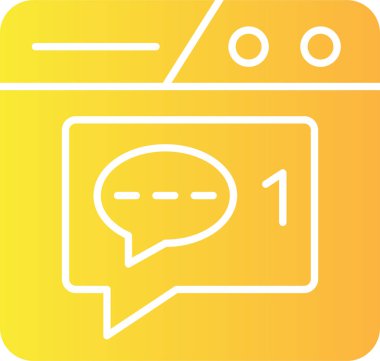 Sohbet simgesi vektör illüstrasyonu