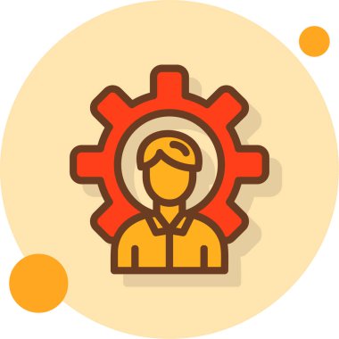 Ayarlar için iş yönetimi düz vektör simgesi