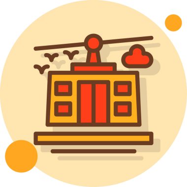 Lunapark sirk ikonu düz stil