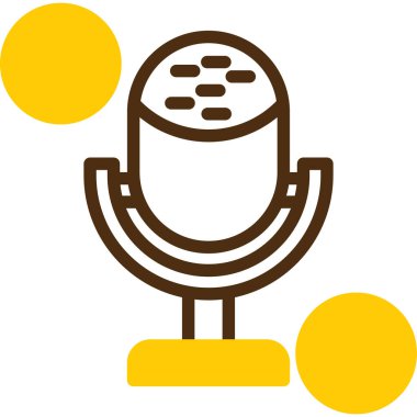 Kişisel ve ticari mikrofon kullanımı için vektör illüstrasyonu