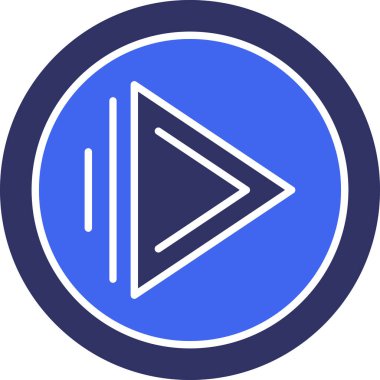 Oynayın. Web simgesi basit illüstrasyon