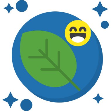 Mutlu emoji. vektör simgesi