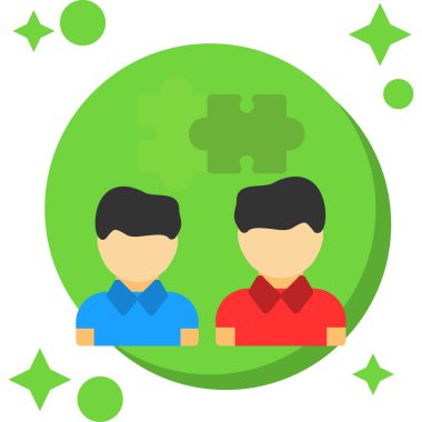 takım çalışması düz vektör simgesi