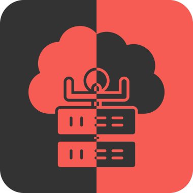 bulut veritabanı ağ simgesi rozet biçiminde