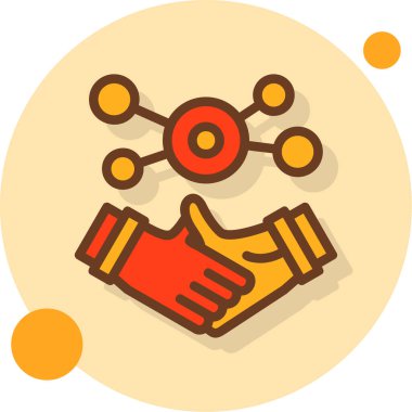 El ele tutuşma simgesi - taslak biçimi